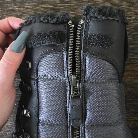 NIB Timberland Black Winter Rubber Sole Lightweight Warm Sherpa Winter Boots - Picture 7 of 16